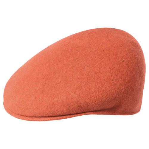 KANGOL Flat Cap WOOL 507 SEAMLESS - coral flame